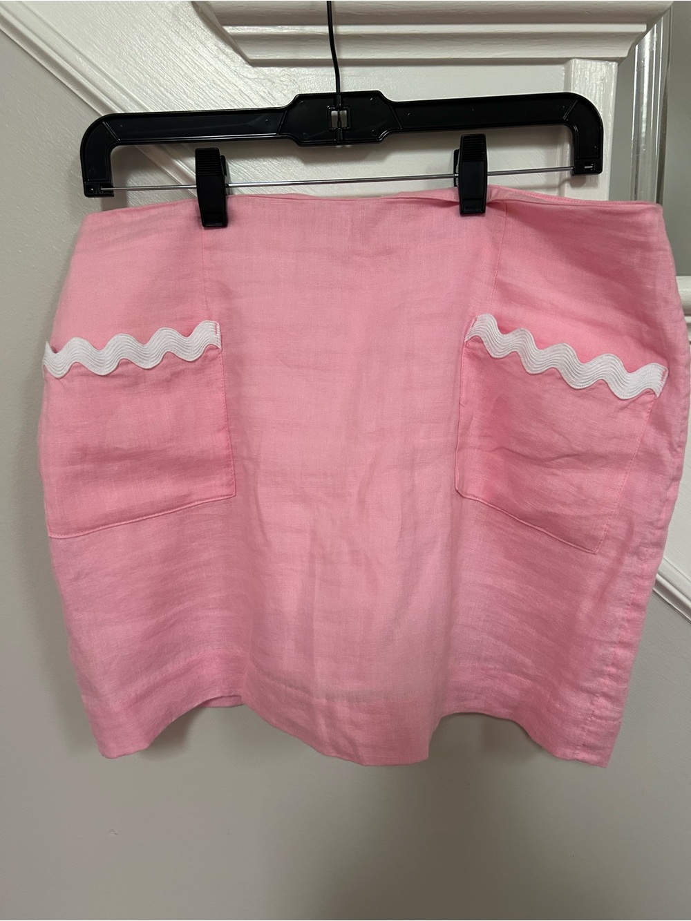 Lilly Pulitzer Pink Mini Skirt with White Rickrack Trim